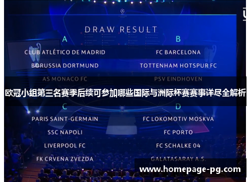 欧冠小组第三名赛季后续可参加哪些国际与洲际杯赛赛事详尽全解析